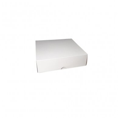 Dėžutė 210x210x60, dviejų dalių be langelio, balta